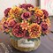 3 Pcs Fall Flowers Artificial Mums Silk Chrysanthemum Rose Daisy Bouquet Fake Mum Faux Floral Arrangements Home Indoor Outdoor Planter Decor Party Wedding Table Autumn Decoration
